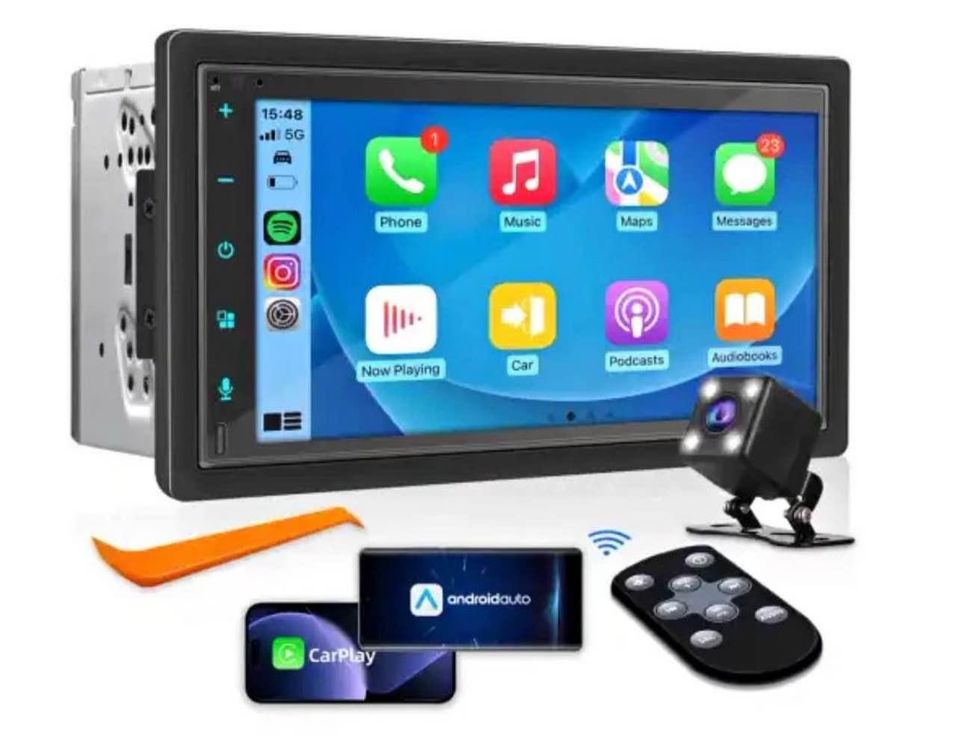 Head Unit Rear View Camera Car Head Unit Wireless Carplay/ Android auto **FREE REVERSE HD CAMERA ...
