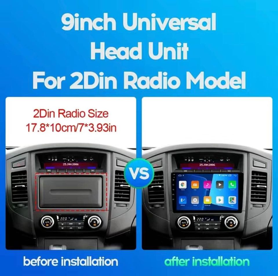 Car Multimedia Player 9 Inch With Wireless Carplay and Android auto