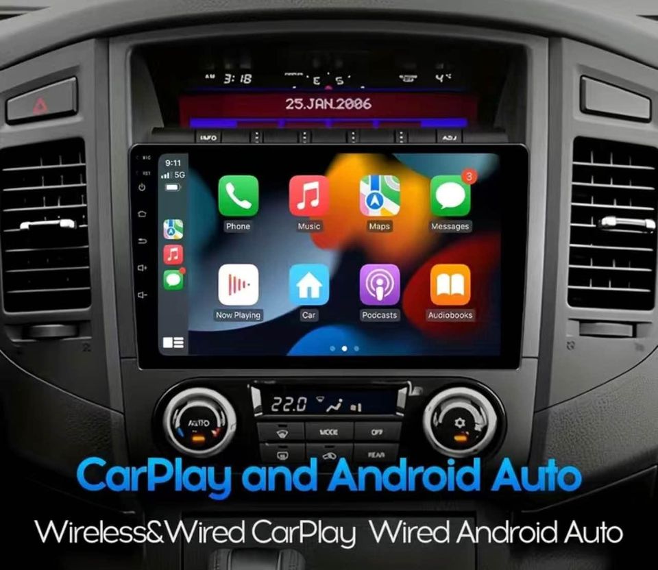 Car Multimedia Player 9 Inch With Wireless Carplay and Android auto
